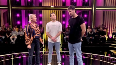 Wie sich Oliver Hofecker (links) und Timo Petrasch – hier mit Ulla Kock am Brink – in der Show „Die perfekte Minute“ geschlagen haben, ist am kommenden Montag zu sehen. (Foto: SAT.1)