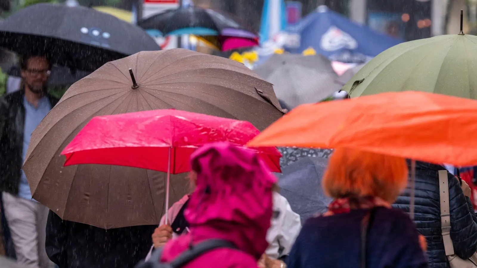 Vor allem in Franken und an den Alpen erwartet der DWD Regen und einzelne Gewitter. (Symbolbild) (Foto: Peter Kneffel/dpa)