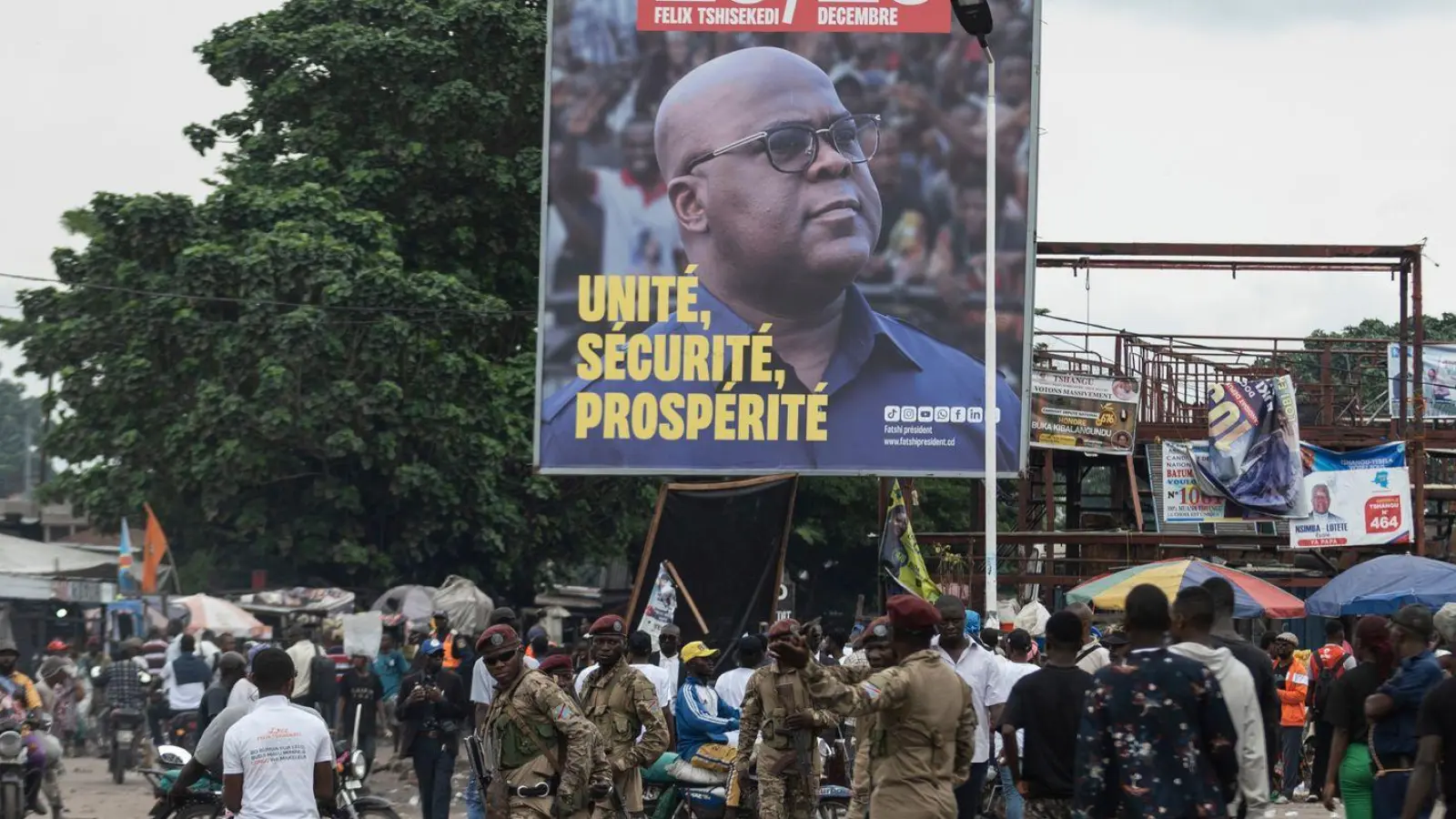 Präsident Félix Tshisekedi hat gute Chancen auf eine Wiederwahl in der Demokratischen Republik Kongo. (Foto: Samy Ntumba Shambuyi/AP/dpa)
