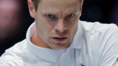 Yannick Hanfmann brachte die deutschen Tennis-Herren mit 1:0 in Führung. (Foto: Rolf Vennenbernd/dpa)