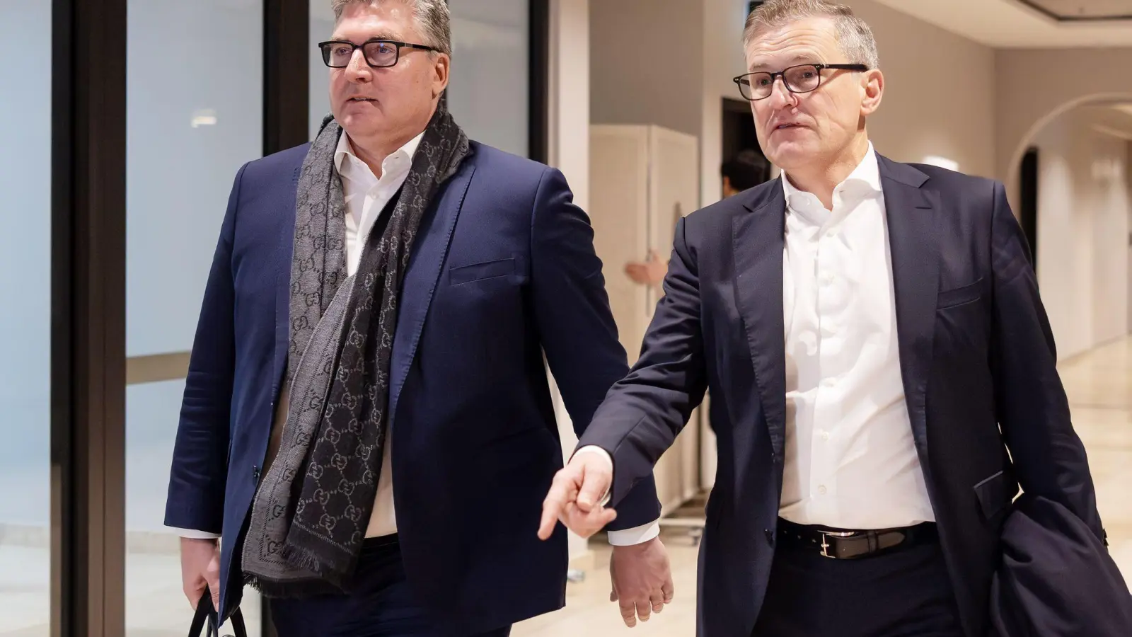 Enttäuscht vom DFB: Hellmann und Dreesen. (Foto: Jürgen Kessler/dpa)