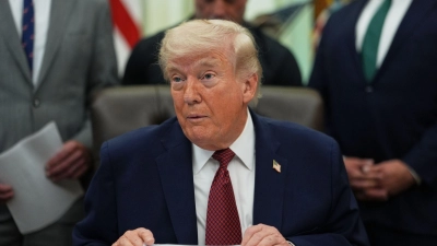 US-Präsident Donald Trump hat angekündigt, die Waffenruhe im Krieg mit dem Iran zu verlängern.  (Foto: Julia Demaree Nikhinson/AP/dpa)