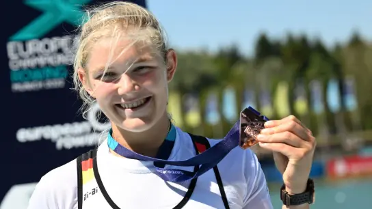 Alexandra Föster gewann EM-Bronze in München. (Foto: Angelika Warmuth/dpa)