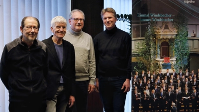 Stellten die CD von Monte Soprano vor (von links): Klaus Bucka, Karl-Friedrich Beringer, Hans-Michael Routschka und Elmar Stollberger. (Foto: Thomas Wirth)