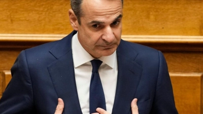 Der griechische Ministerpräsident Kyriakos Mitsotakis. (Foto: Petros Giannakouris/AP/dpa)