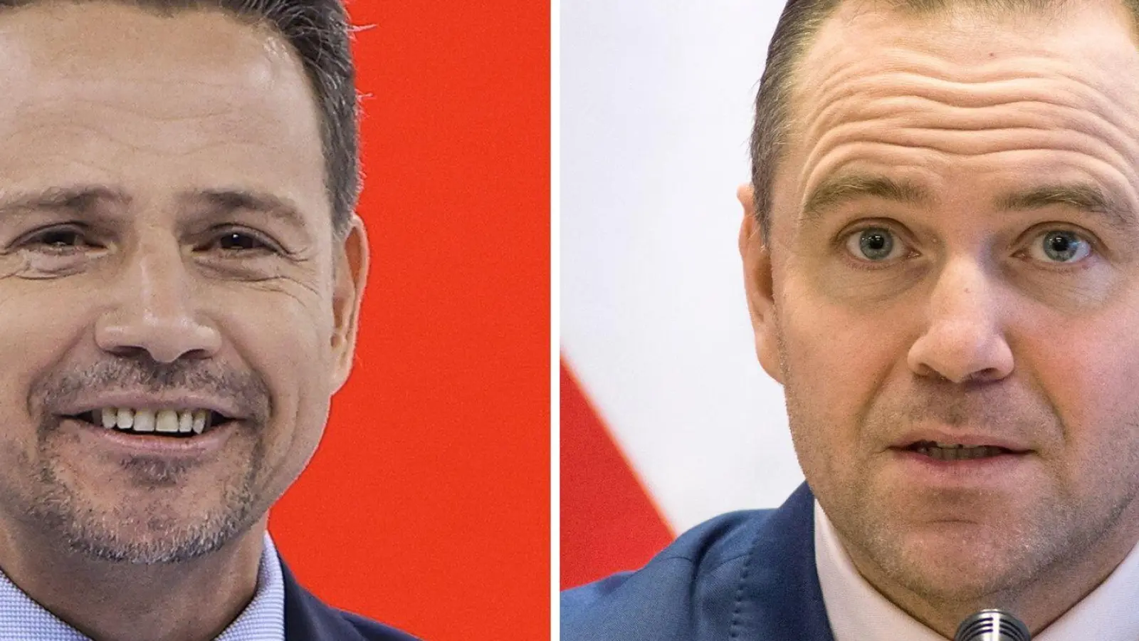 Bei der Stichwahl um das Präsidentenamt in Polen tritt der liberale Rafal Trzaskowski (links) gegen den Rechtskonservativen Karol Nawrocki an. (Archivbild) (Foto: Jarek Praszkiewicz/PAP/Attila Husejnow/SOPA Images via ZUMA Press Wire/dpa)