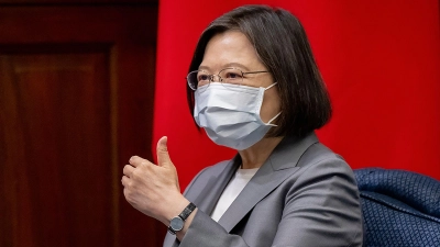 Taiwans Präsidentin Tsai Ing-wen lässt Waffen aus den USA importieren. (Foto: Uncredited/Taiwan Presidential Office/AP/dpa)