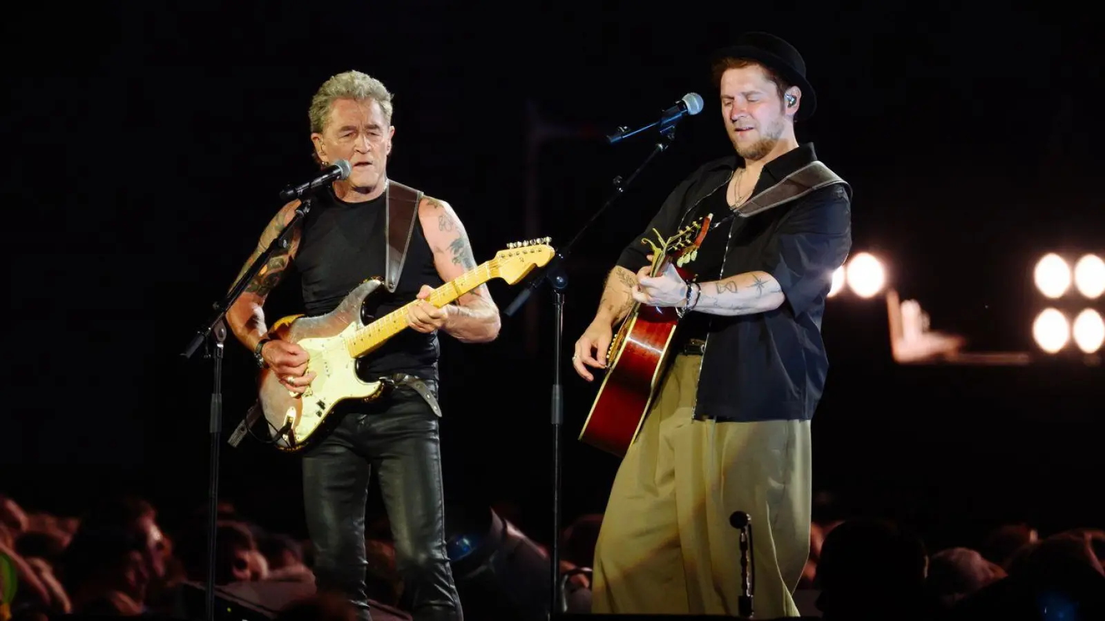 Oerding und Maffay bringen im Oktober ein gemeinsames Album heraus.  (Foto: Gregor Fischer/dpa)