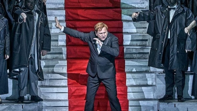 Andreas Schager überzeugte als Diktator. (Foto: Enrico Nawrath/Bayreuther Festspiele/dpa)