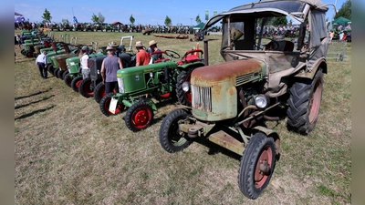 Ein Oldtimer-Traktor schöner als der andere. (Foto: Karl-Josef Hildenbrand/dpa)