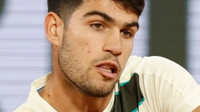 Steigerte sich sukzessive: Alcaraz. (Foto: Loic Baratoux/ZUMA Press Wire/dpa)