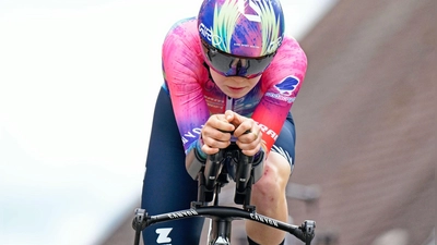 Antonia Niedermaier hat bei der Tour de France der Frauen im Zeitfahren die Top Ten verpasst. (Archivbild) (Foto: Uwe Anspach/dpa)