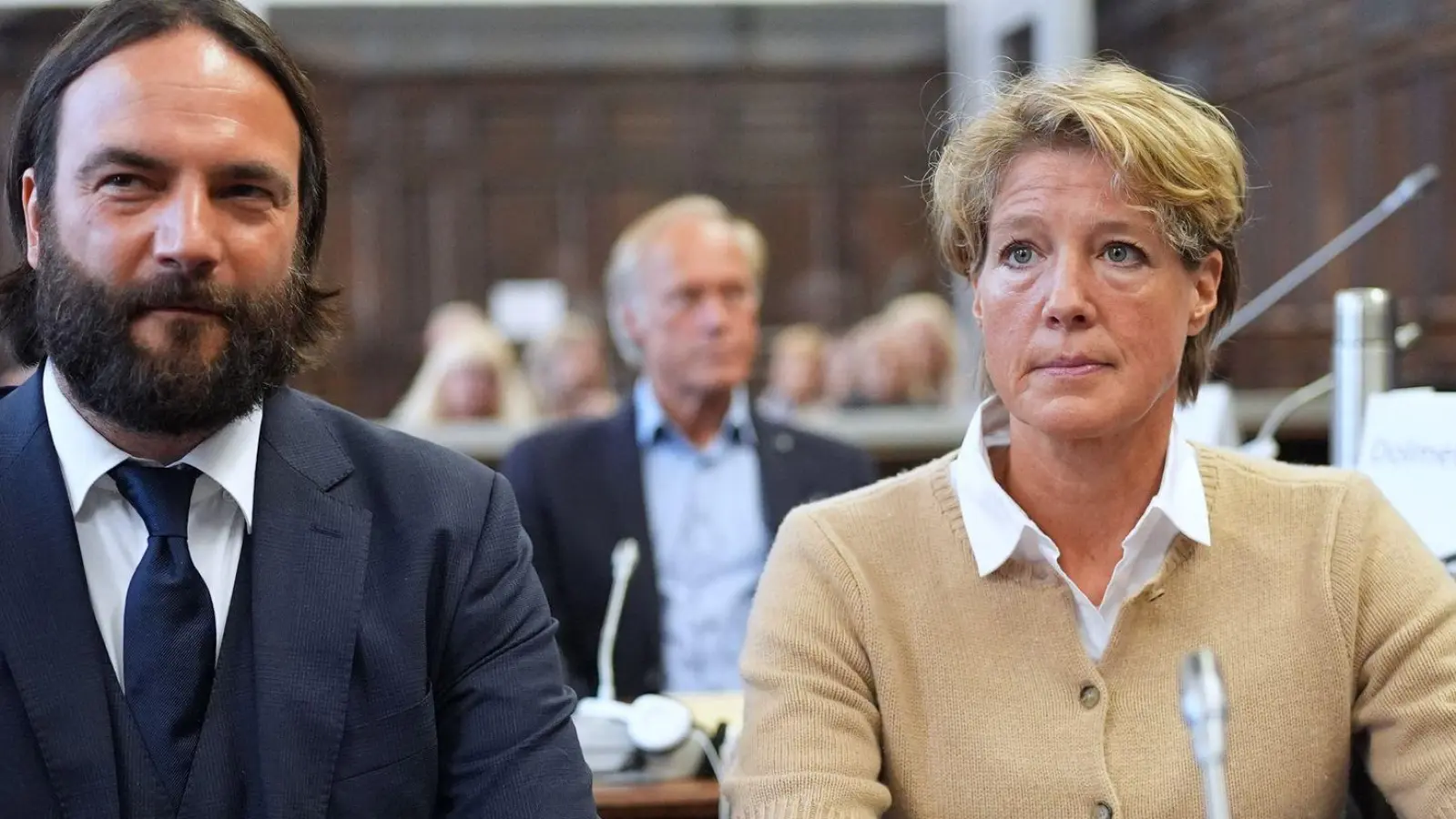 Christina Block bestreitet die Vorwürfe der Anklage. (Foto: Marcus Brandt/dpa pool/dpa)