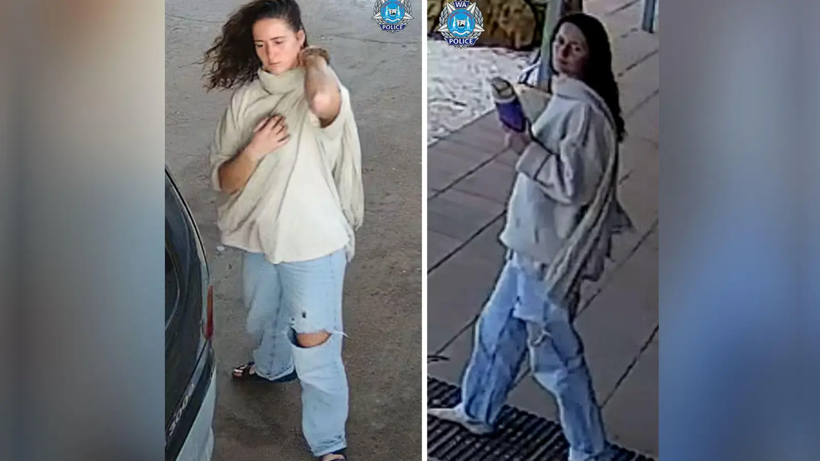 Die Deutsche wurde zuletzt an einer Tankstelle und an einem Geschäft von Sicherheitskameras gefilmt. (Foto: Supplied/WESTERN AUSTRALIA POLICE/AAP/dpa)