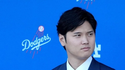 Shohei Ohtani von den Los Angeles Dodgers ist der beste Baseballspieler der Welt. (Foto: Marcio Jose Sanchez/AP/dpa)
