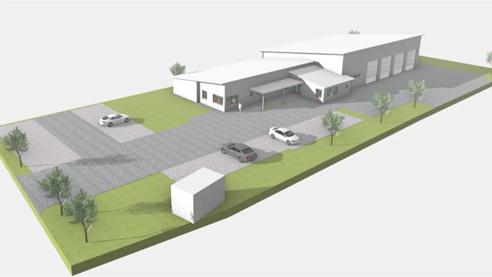 Der Neubau des Feuerwehrgerätehauses in Colmberg soll im April 2024 beginnen. Der Marktgemeinderat billigte nun die Planungen von Heinz Scheuenstuhl für das Projekt Am Neugraben. (Repro: Alexander Biernoth)