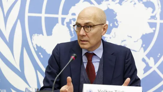 Der UNO-Hochkommissar für Menschenrechte, Volker Türk, sieht die Menschenrechte weltweit in Gefahr. (Foto: Salvatore Di Nolfi/KEYSTONE/dpa)