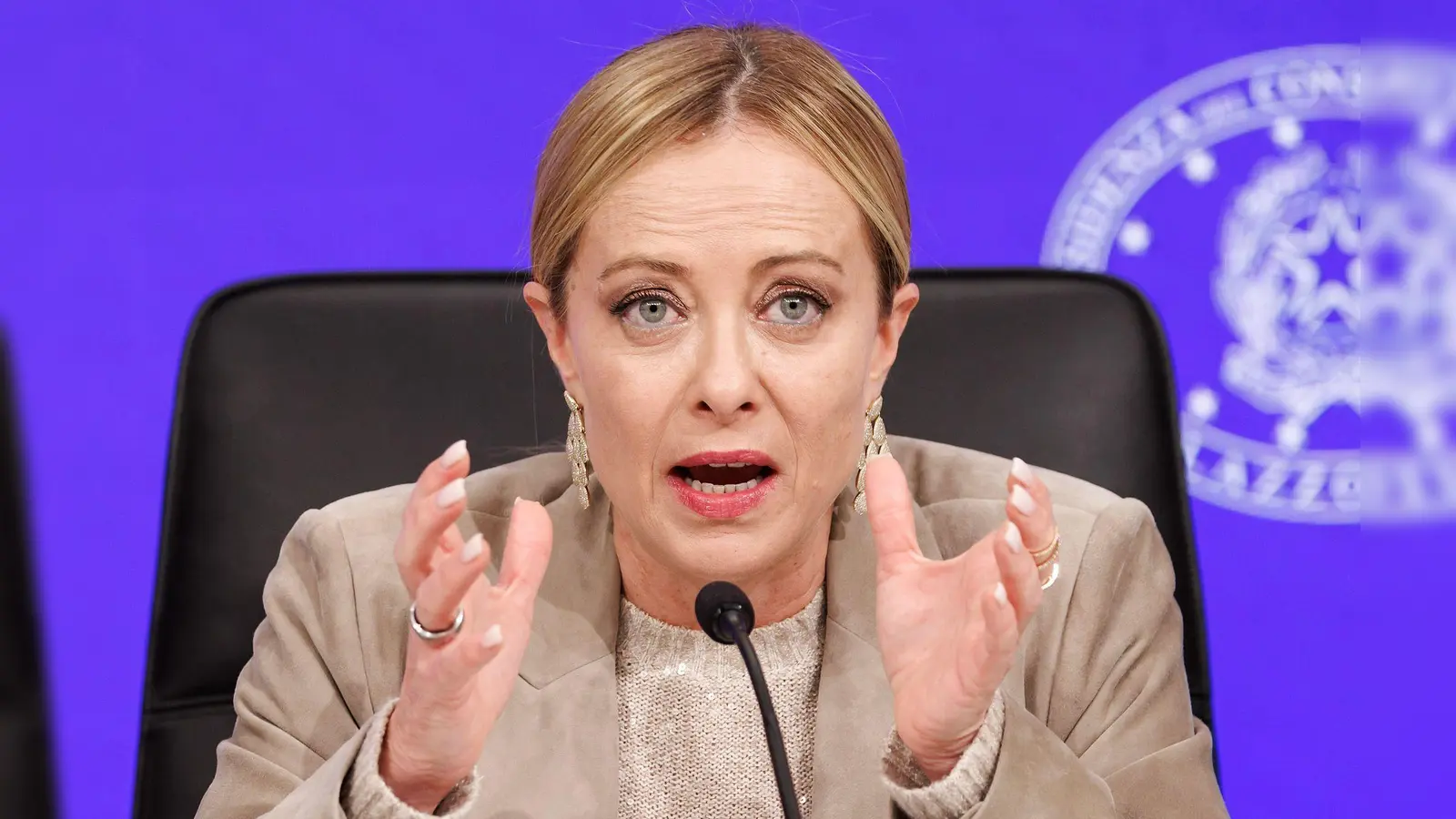 Italiens rechte Ministerpräsidentin Giorgia Meloni treibt den Umbau der Justiz voran. (Archivbild) (Foto: Roberto Monaldo/LaPresse/AP/dpa)