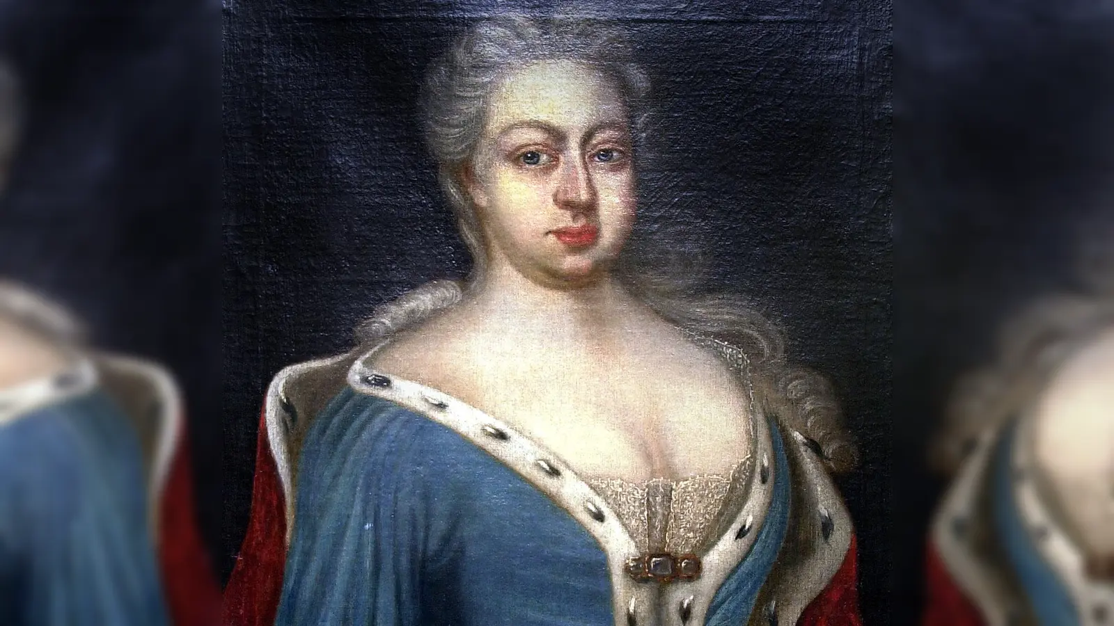 Markgräfin Caroline von Ansbach auf einem Gemälde im Ansbacher Museum. Im Jahr 1727 wurde sie Königin von Großbritannien.  (Foto: Lara Hausleitner)