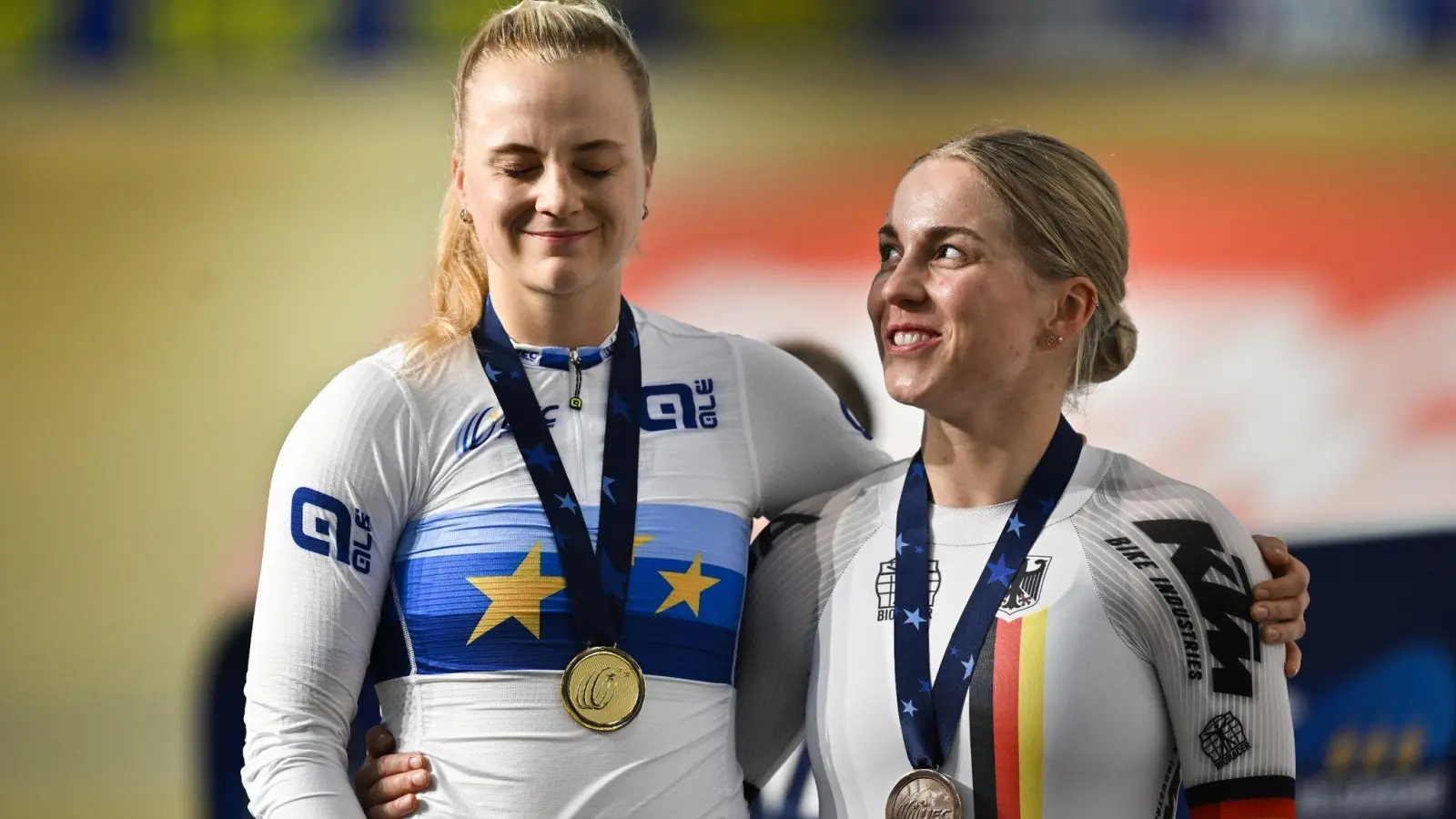 Die beiden Sprinterinnen gehören bei der WM in Glasgow zu den größten deutschen Medaillenanwärterinnen. (Foto: Gian Ehrenzeller/KEYSTONE/dpa)