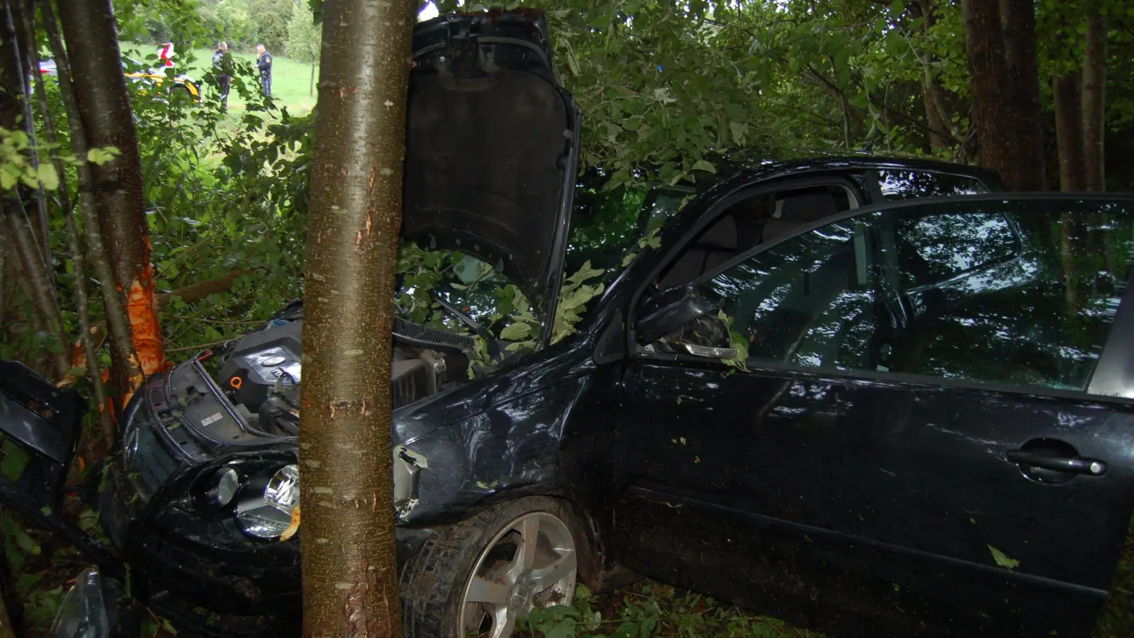 Unfall bei Kleinsteinach (Foto: Christa Frühwald)