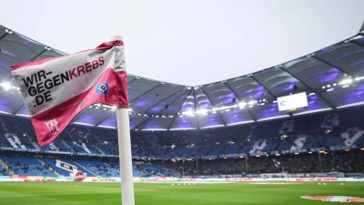 HSV-Aktion: Wir gegen Krebs (Foto: Christian Charisius/dpa)