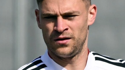 DFB-Kapitän Joshua Kimmich trainiert in Herzogenaurach.  (Foto: Federico Gambarini/dpa)