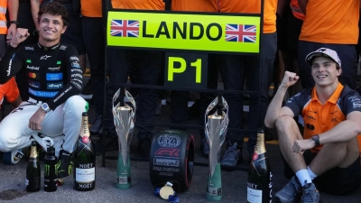 P1 für Platz eins - wird das am Ende auch der Rang für Lando Norris in der WM sein? (Foto: Fernando Llano/AP/dpa)