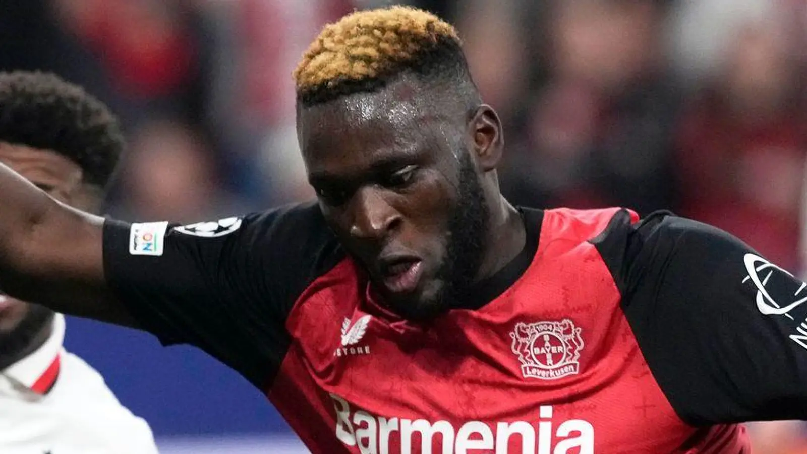 Victor Boniface ist beim AC Mailand im Gespräch.  (Foto: Michael Probst/AP/dpa)