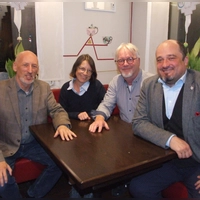 Das neue Vorstandsteam des SPD-Ortsvereins Dinkelsbühl und Umgebung (von links): Peter Cahn, Christine Spahlinger, Helmut Müller und Michael Greger. Es fehlt Werner Wiedemann. (Foto: Jasmin Kiendl)