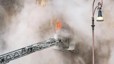 In Rom sind Teile eines mittelalterlichen Turms eingestürzt.  (Foto: Mauro Scrobogna/LaPresse via ZUMA Press/dpa)