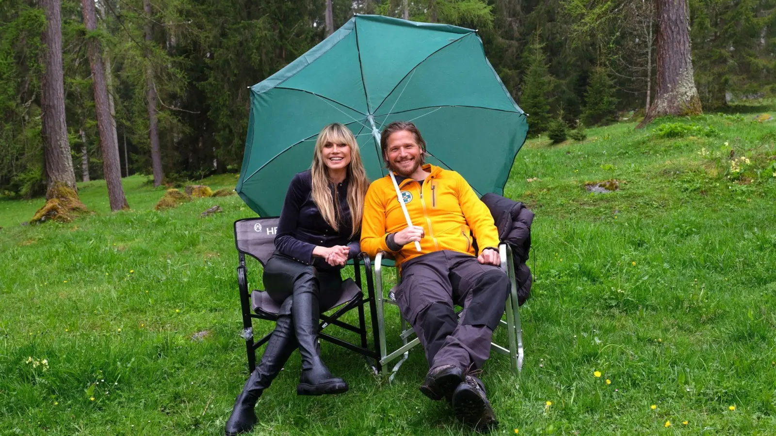 Heidi Klum ist in einer Folge von „Die Bergretter“ mit Sebastian Ströbel zu sehen. (Foto: Nicole Giesa/ZDF/dpa)