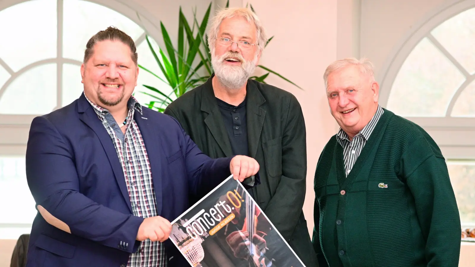 Stellen die neue Reihe „concert.O!“ vor (von links): Jens Blank, Ulrich Rasche und Siegfried Blank. (Foto: Jim Albright)