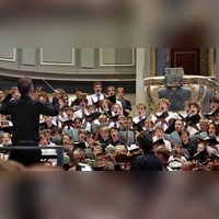 Der Windsbacher Knabenchor und die Cantores Minores aus Helsinki singen den zweiten Satz von Johannes Brahms' chorsinfonischem Meisterwerk „Ein deutsches Requiem”. Die Leitung hat Ludwig Böhme. (Foto: Thomas Wirth)