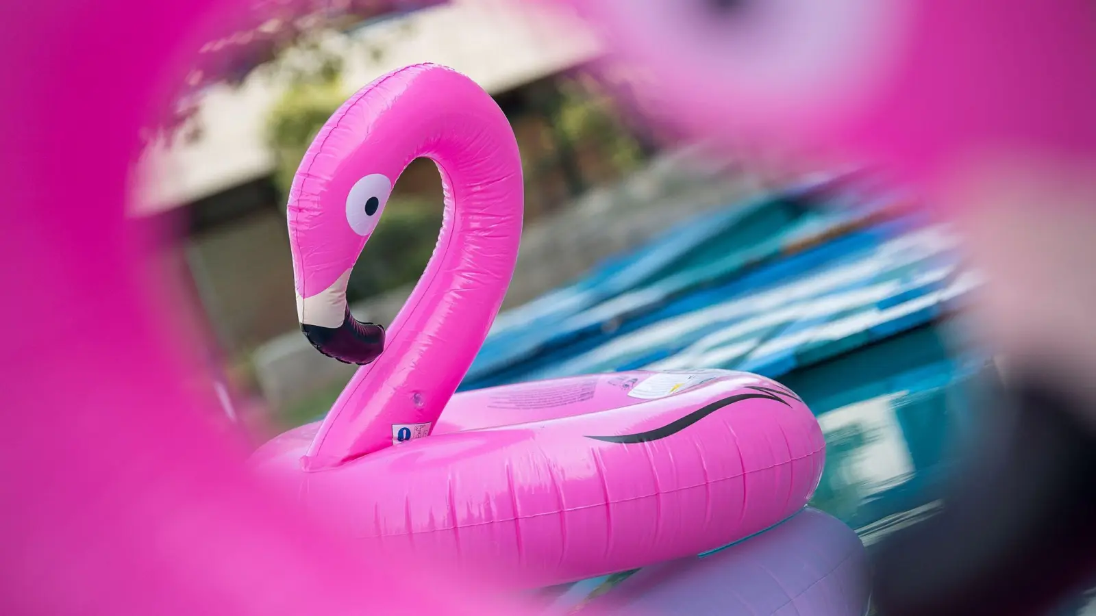 So sehr der Pool-Flamingo mit seinem Aussehen überzeugt: Riecht er unangenehm, stecken womöglich schädliche Substanzen drin. (Foto: Sebastian Gollnow/dpa/dpa-tmn)