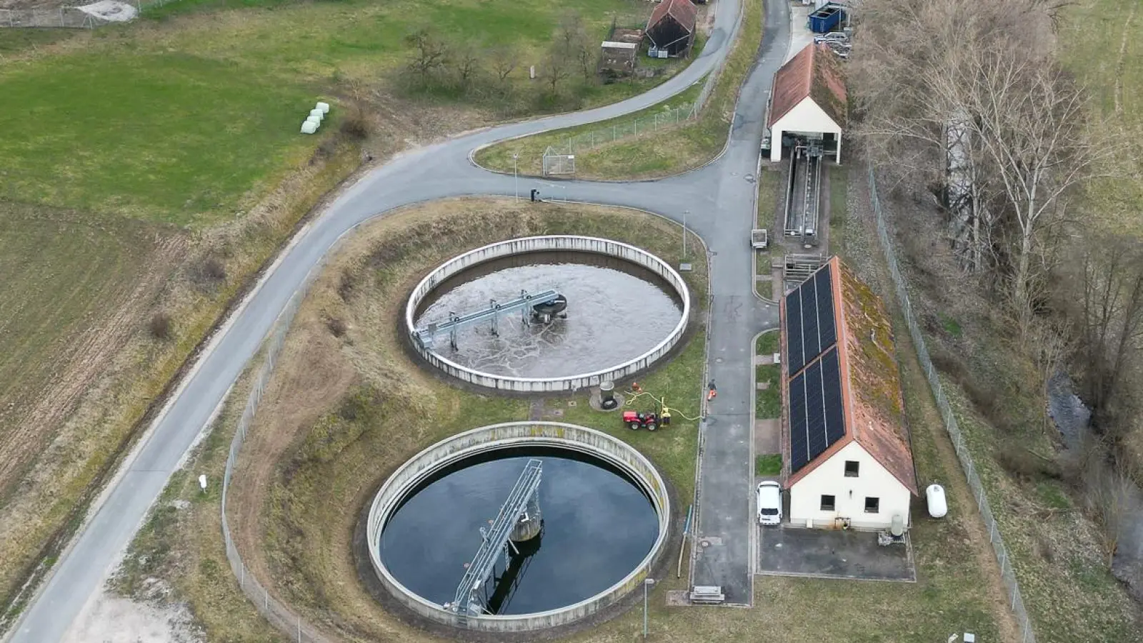 Die Kläranlage in Emskirchen. Auch diese wird von den Gemeindewerken betreut. (Foto: Mirko Fryska )
