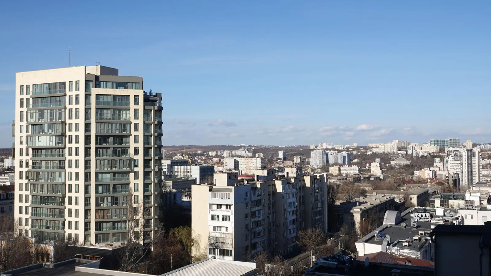 Blick auf das Zentrum von Moldaus Hauptstadt Chisinau. (Foto: Ulf Mauder/dpa)