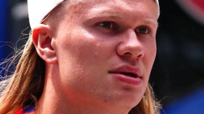 Seine blonde Mähne war lange das Markenzeichen von Erling Haaland. (Archivbild) (Foto: Bradley Collyer/PA Wire/dpa)