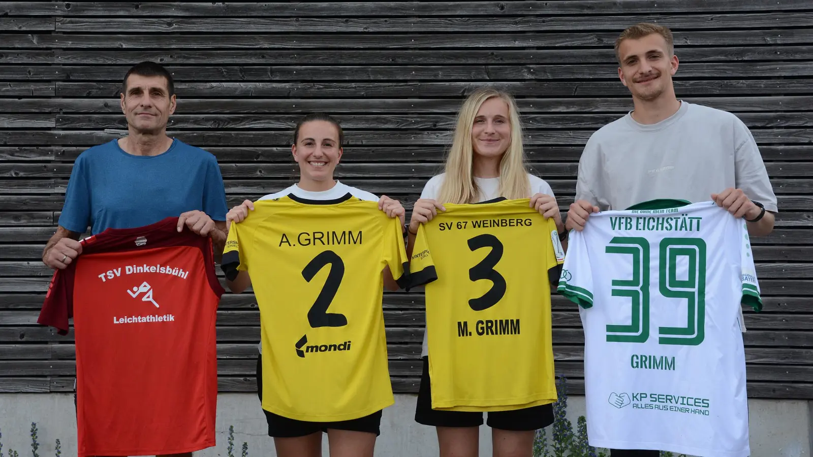 Sportler durch und durch: Andreas Grimm, Anna Grimm, Mara Grimm und Jonathan Grimm (von links). (Foto: Alexander Keck)
