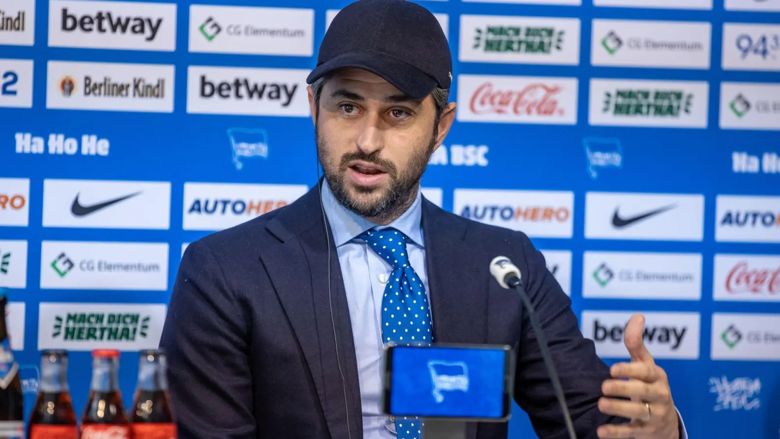 777 Partners-Gründer Josh Wander stieg 2023 als Investor bei Hertha ein. (Foto: Andreas Gora/dpa)