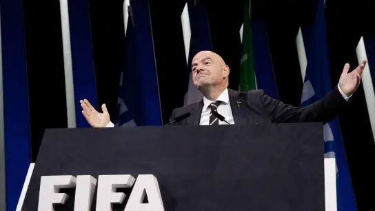 Gianni Infantino ist als FIFA-Präsident wiedergewählt worden. (Foto: Alessandra Tarantino/AP/dpa)