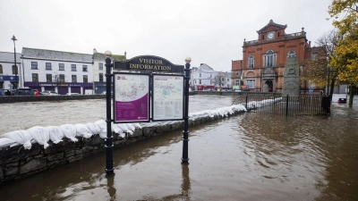 In Teilen Nordirlands wurden Überschwemmungen gemeldet. (Foto: Liam Mcburney/PA Wire/dpa)