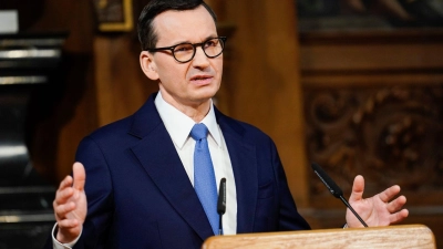 Der polnische Ministerpräsident Mateusz Morawiecki. (Foto: Uwe Anspach/dpa)