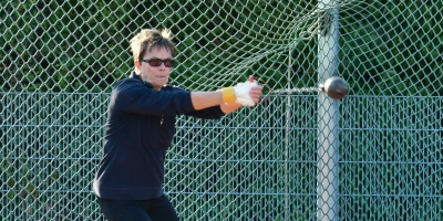 Agnes Düll bei der EM auf Madeira beim Hammerwurf. (Foto: Jochen Düll)