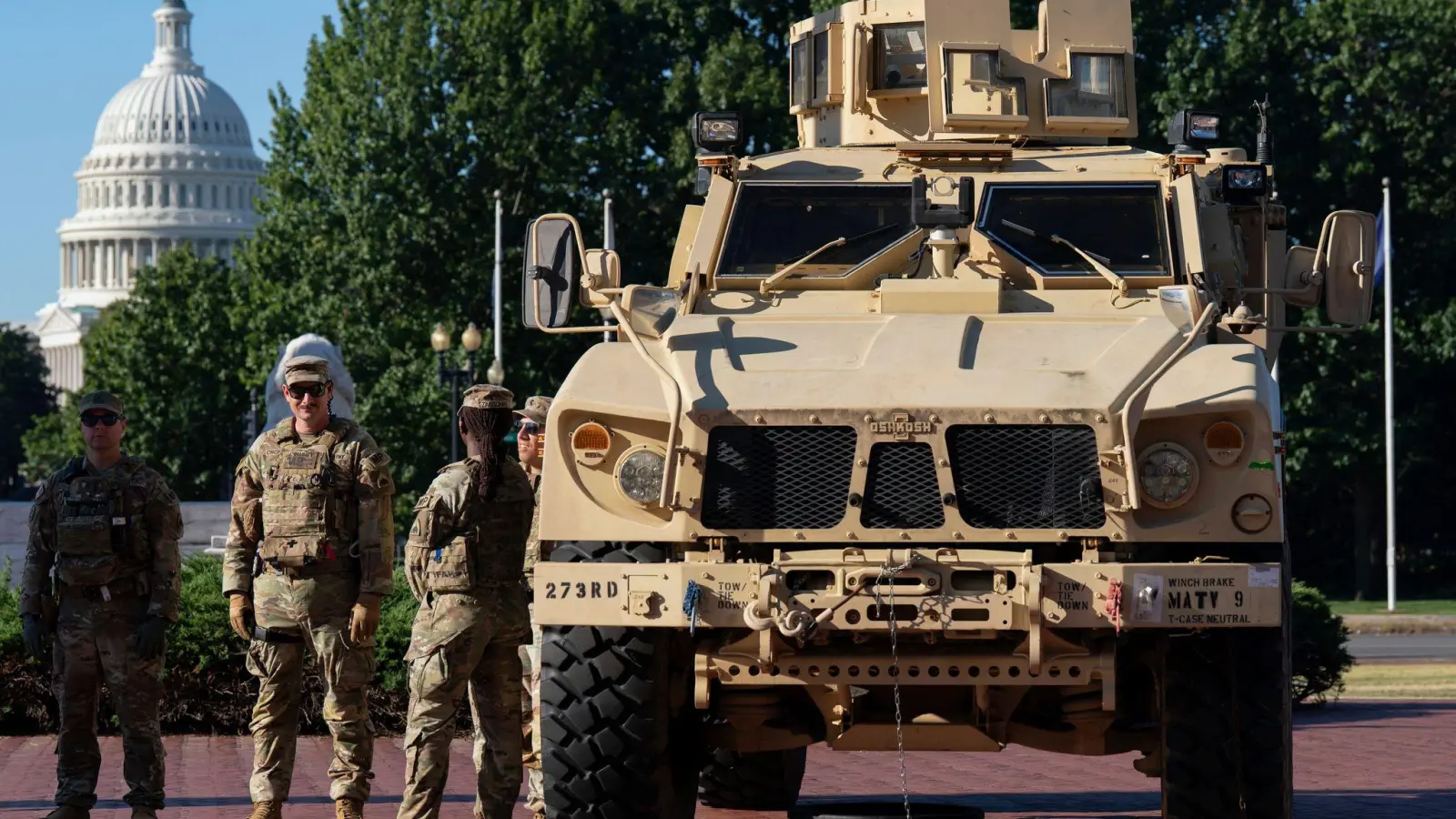 Die Nationalgarde patrouilliert in der US-Hauptstadt. (Archvivbild) (Foto: Jose Luis Magana/FR159526 AP/AP/dpa)