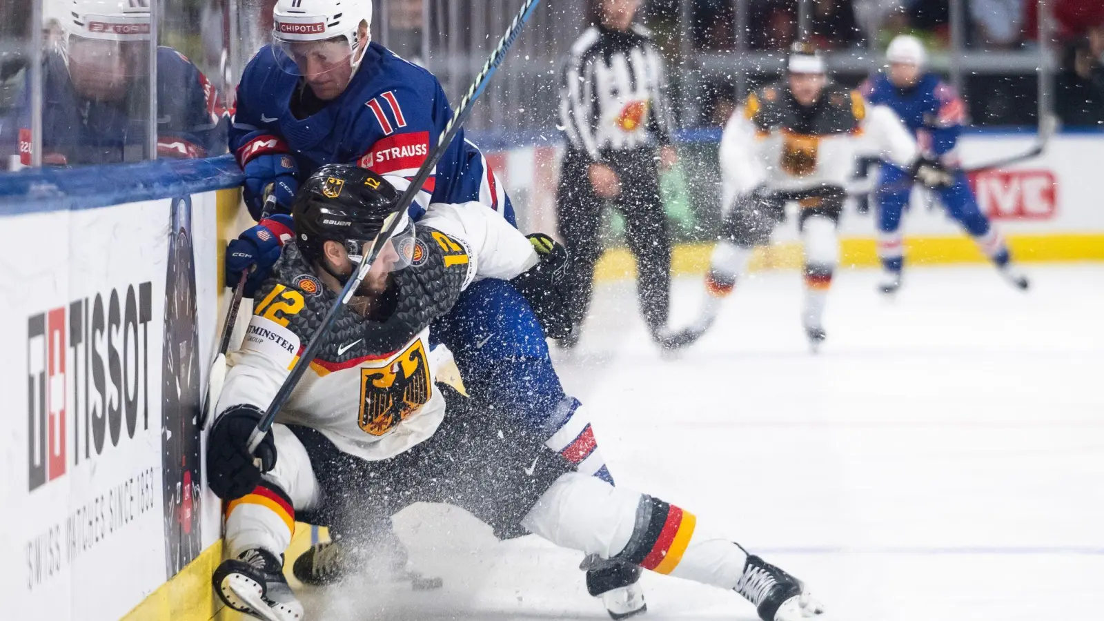 Deutschland zeigte gegen Weltmeister USA eine deutliche Leistungssteigerung. (Foto: Andreas Becker/KEYSTONE/dpa)