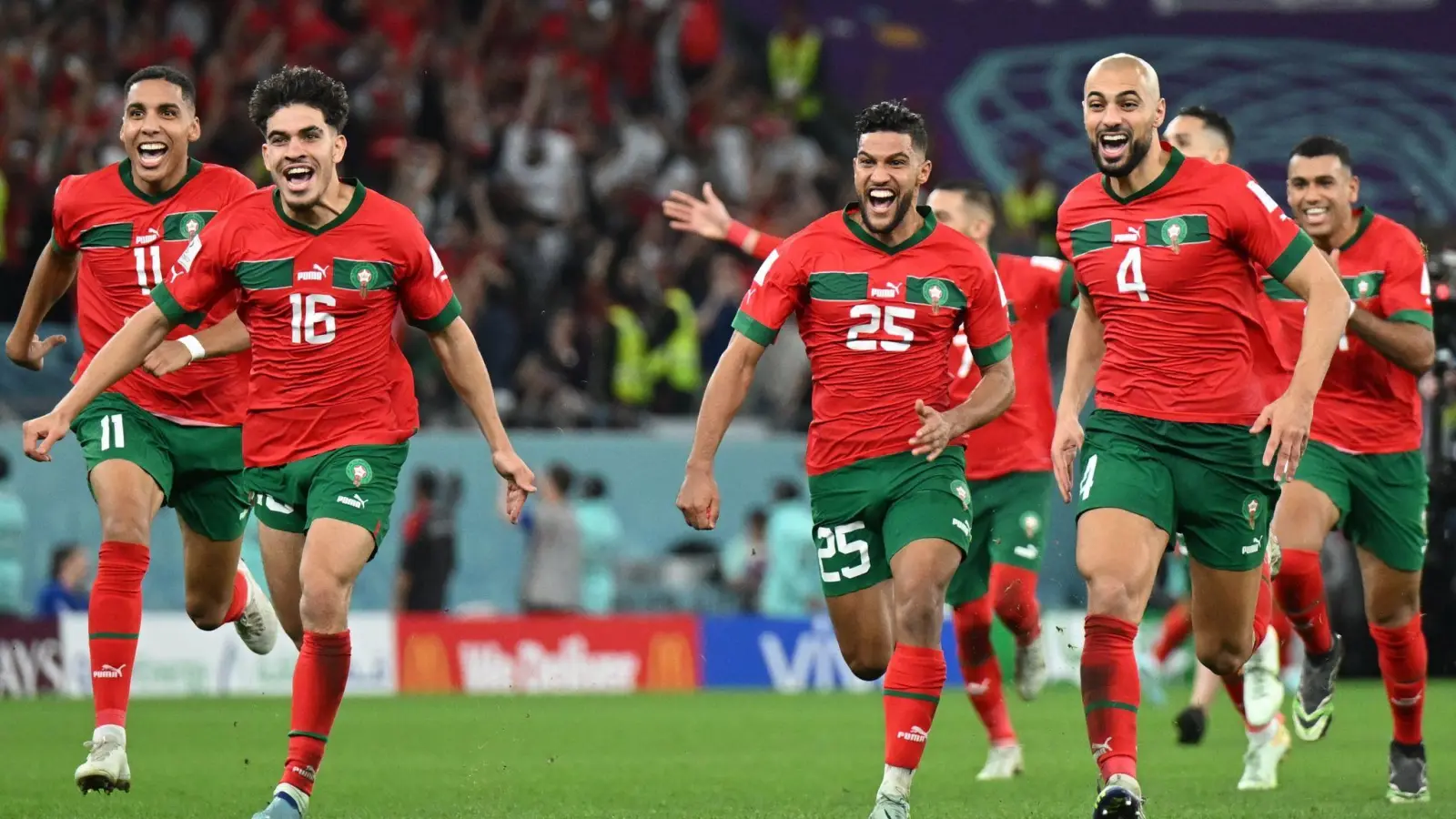 Marokko will mit einem Sieg über Portugal ins WM-Halbfinale stürmen. (Foto: Robert Michael/dpa)