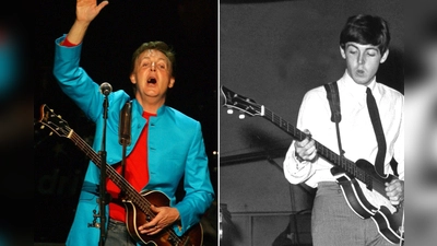 Der Musikinstrumenten-Hersteller Höfner hatte die Suche nach Paul McCartneys Bass-Gitarre unterstützt. (Archivbild)   (Foto: Achim Scheidemann/-/dpa)