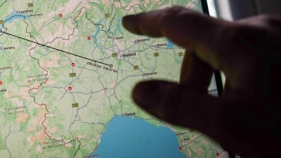 Schöne Strecke: In Google Maps lassen sich am Rechner nicht nur Luftliniendistanzen, sondern auch Flächen messen. (Foto: Zacharie Scheurer/dpa-tmn)