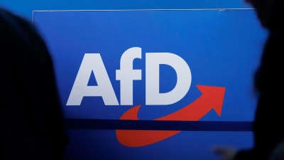 Blick auf das Parteilogo bei einem AfD-Bundesparteitag. (Foto: Carsten Koall/dpa/Symbolbild)